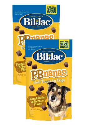 319018 Bil-jac Pb-nanas Dog Treats 4 Oz Pack