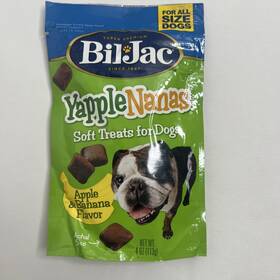 Blj-009 Bil-jac Yapple Nanas Dog Treats 4oz Apple Banana Chicken Liver Training