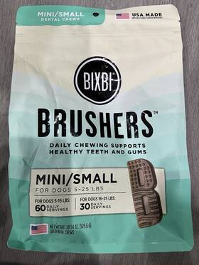 Bixbi 850012346074 Natural Dog Dental Care Chews Oral Health Treats Mini/small Size