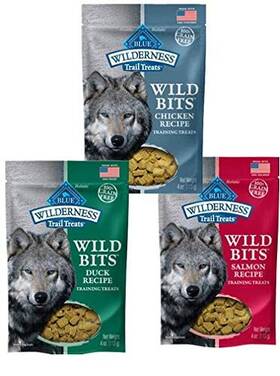 Blu-4594 Blue Buffalo Wilderness Trail Treats Grain-free Wild Bits Dog - 3 Flavors