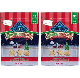 20241011mkl4 Blue Buffalo 2 Pack Santa Snacks Oatmeal And Cinnamon Crunchy Dog Treats 11oz