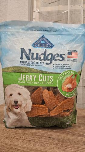 20251002m Blue Buffalo Nudges With Chicken Jerky Cuts Natural Dog Treats - 36oz Bb 2025-10-02