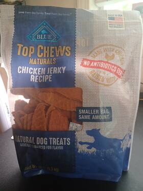 Blue Buffalo 684079997302 Top Chews Chicken Jerky Recipe 48 Oz Dog Treats.new. 05/10/26
