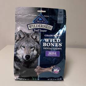 801885 Blue Buffalo Wilderness Wild Bones Grain-free Dental Chews Dog Treats Mini 27oz