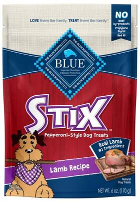 803743 Blue Buffalo Stix Lamb Flavor Soft-moist Dog Treats 6 Oz
