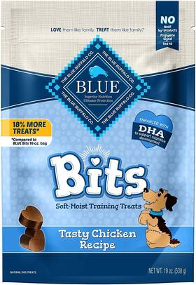 803747 Blue Buffalo Bits 19oz Natural Soft-moist Tender Chicken Recipe Dog Treat