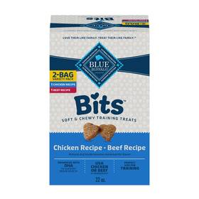 803780 Blue Buffalo Bits Chicken And Beef Variety Pack Soft-moist 2 Ct. 11 Oz