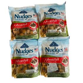 804310 Blue Buffalo 4x Nudges Homestyle Dog Treats Real Beef Natural 16 Oz Bag Chewy Snacks