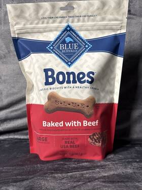 Blue Buffalo 840243141753 6x - Lm Classic Bone Biscuits With Beef Large 16oz Bags