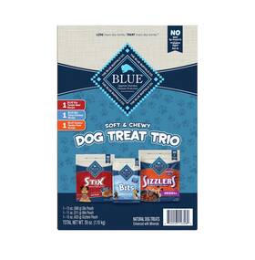 Blue Buffalo 840243143580 Soft And Chewy Dog Treat Trio New Best By 2026