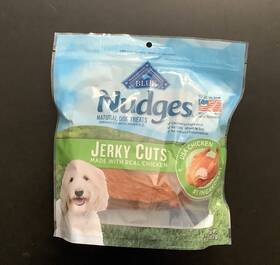 Blue Buffalo 840243147663 Nudges Jerky Cuts Dog Treats-made In The Usa-real Chicken 16 Oz