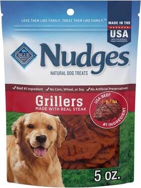 Blue Buffalo 840243147830 Nudges Grillers Natural Dog Treats 5 Ounce Pack Of 1 Brown