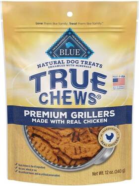 Blue Buffalo 840243149278 True Chews Premium Grillers Natural Chicken Dog Treats 12-oz Bag