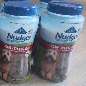 Blue Buffalo 840243150557 2 Pk Nudges On The Go Natural Dog Treats Beef 5.5oz 07/24