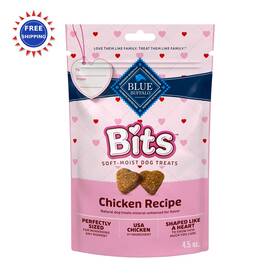 Blue Buffalo 840243152155 Dog Treats Bits Soft And Chewy Valentine S Chicken 4.5 Oz Natural