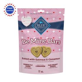 Blue Buffalo 840243160068 Dog Treats Heart Shaped Healthy Crunchy Oatmeal Cinnamon 11oz Mine