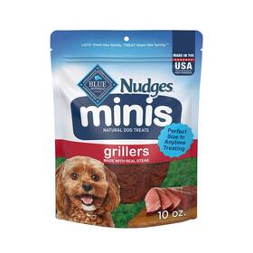 Blue Buffalo 840243160631 Nudges Minis Grillers Made With Real Steak 10 Ounce Pack Of 1