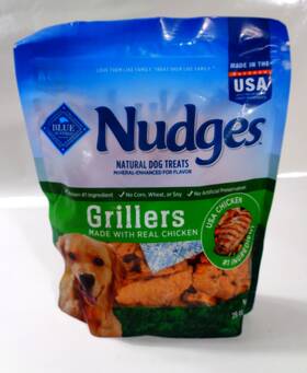 Blue Buffalo 840243161638 Nudges Grillers Chicken Soft Tender Dog Treats 28 Oz Lg Bag