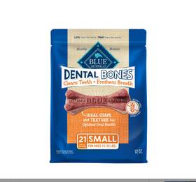 Blue Buffalo 859610005284 Dental Bones Small Natural Chew Dog Treats 12-oz. Bag