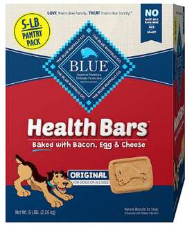 980186647 Blue Buffalo Health Bars Crunchy Dog Treat Biscuits Bacon Egg And Cheese - 80 Oz