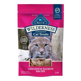 800463 Blue Buffalo Company Ltd Wilderness Grain Free Soft-moist Chicken And Salmon Cat Treats 2-oz