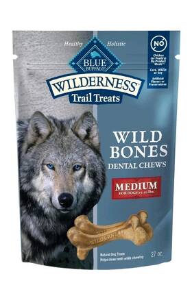 Chews-1.69 Blue Buffalo Company Ltd 801886 Wilderness Wild Bones Grain-free Dental Pound Package