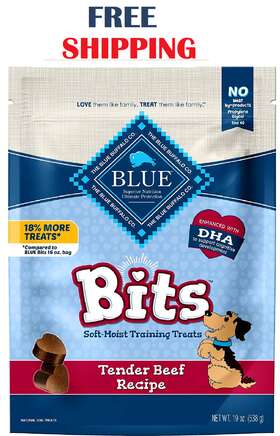 803748 Blue Buffalo Company Ltd Bits Natural Soft-moist Training Dog Treats Beef Recipe 19-oz