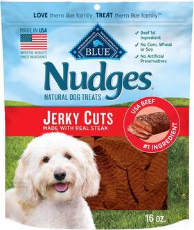 804290 Blue Buffalo Company Ltd Nudges Jerky Cuts Dog Treats Made In The Usa With Natural Ingredie