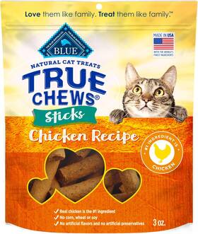 804533 Blue Buffalo Company Ltd True Chews Sticks Natural Cat Treats Chicken Recipe Meaty And Savor