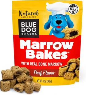 14044-1 Blue Dog Bakery Snacks Crunchy Beef Flavor Treat Natural Healthy Treats 12oz