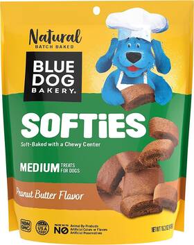 18120-1 Blue Dog Bakery Natural Treats Softies Peanut Butter Flavor 16.2oz Bag 1