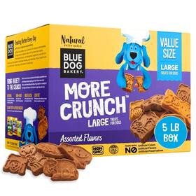 Blue Dog Bakery 659223240658 More Crunch Biscuits Value Box Large Bacon Chicken Cheese Peanut Butter