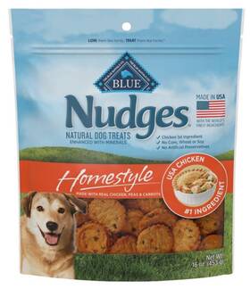 804306 Blue Nudges Homestyle Natural Dog Treats Chicken 16 Oz. Bag