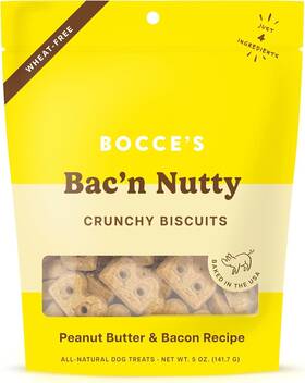 Bocces Bakery 313046370366 Oven Baked Bacftn Nutty Treats For Dogs Everyday Wheat-free Dog T