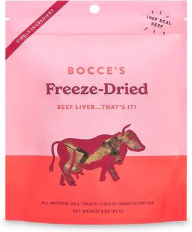 Bocces Bakery 313115433411 Beef Liver Freeze-dried Treats 3 Oz All-natural Made In Usa D