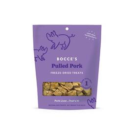 Bocces Bakery 810140530332 Pulled Pork Freeze-dried Treats 3 Oz All-natural Made In Usa Dog