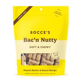 Bocces Bakery 810140530356 Bacftn Nutty Soft And Chewy Dog Treats Wheat-free Pb Bacon Flavored All Natur