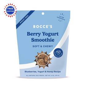 Bocces Bakery 810140530370 Bocce S Berry Smoothie Dog Treats 6 Oz Wellness Dogs Wheat-free
