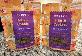 Bocces Bakery 810140530721 Milk And Cookies Soft Chewy Dog Treat 2pack