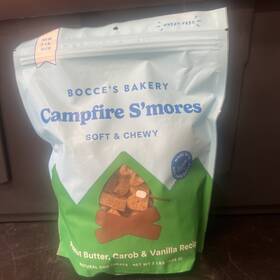 Bocces Bakery 810140531728 Campfire Sftmores Dog Treats Peanut Butter Carob And Vanilla 2 Lbs