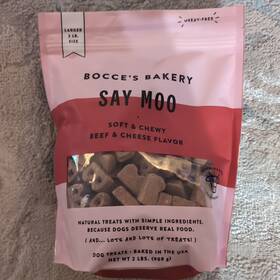Bocces Bakery 810140531759 Say Moo Natural Dog Treats Beef And Cheese 2 Lbs