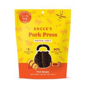 Bocces Bakery 810140532039 Pork Press Jerky Protein Cuts Dog Treats 5 Ounce Pack Of 1