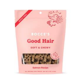 Bb01 Bocces Bakery 850012629597 Bb01/25 Good Hair Dog Treats Salmon 6oz Soft Chewy Wheat-free
