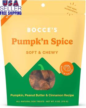 Bocces Bakery 850012629764 Bocce S Pumpkftn Spice Treats For Dogs Wheat-free Everyday Dog Ma