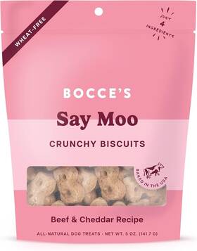 Bocces Bakery 850012629979 Oven Baked Say Moo Treats For Dogs 5 Ounce Pack Of 1
