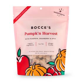 Bocces Bakery 850038855369 All-natural Small Batch Organic Dog Treats Pumpkftn Harvest Bis