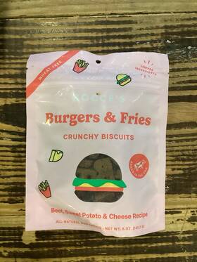 Bocces Bakery 856019005853 - Limited Edition Wheat-free Dog Treats Burgers And Fries Biscuits