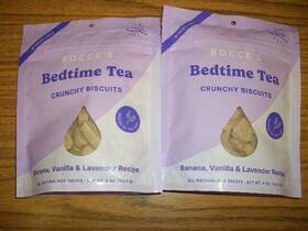 Bocces Bakery 857155007237 2 Bags Bedtime Tea Crunchy Biscuits All Natural Dog Treats 5oz Each