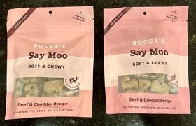 Bocces Bakery 857155007602 2 Pack Oven Baked Say Moo Treats Dogs Wheat-free Dog Ca
