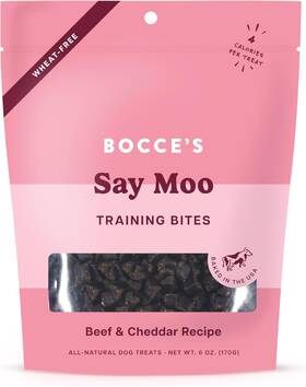 Bocces Bakery 857155007657 Say Moo Beef And Cheddar Training Treats For Dogs Wheat-free Dog T